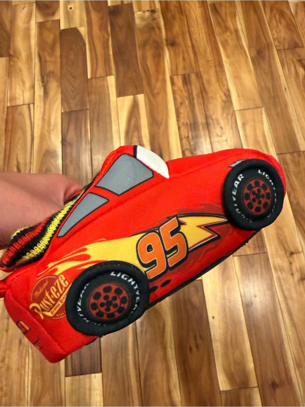 Cars Lightning McQueen & Mater Plush Slippers - Red & Brown